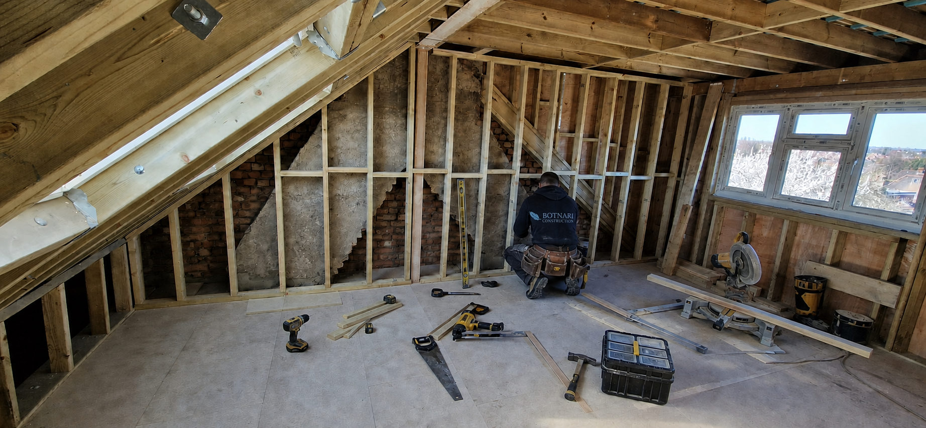 Botnari carpenter framing a loft conversion